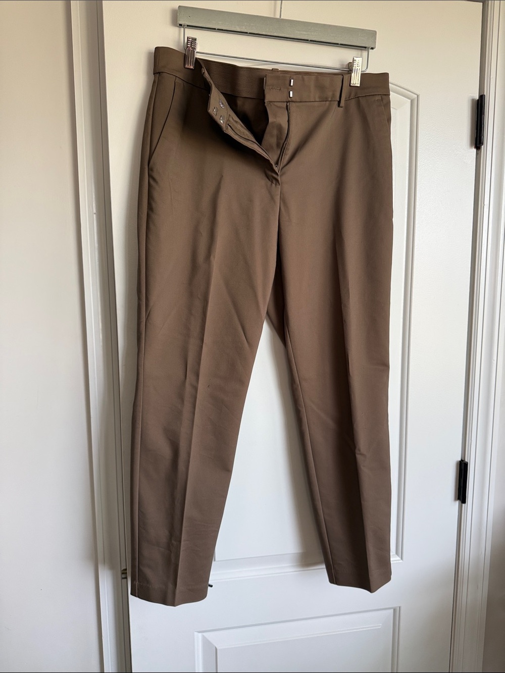 H&M Brown Straight-Leg Dress Pants